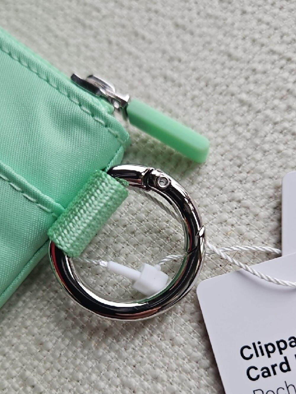lululemon Mint Green Clippable Card Pouch - Picture 8 of 13